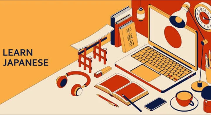 online Japanese classes illustration